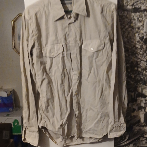 Men's Tan  Button-Down Shirt Men's Medium Zara - Picture 1 of 1